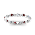 Load image into Gallery viewer, 0.25-carat-diamond-bezel-bead-wedding-band-with-ruby-in-white-gold-FDEWB123630RO(1.50MM)GRUDR-NL-WG.jpg