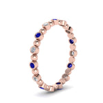 Load image into Gallery viewer, 0.25-carat-diamond-bezel-bead-wedding-band-with-sapphire-in-rose-gold-FDEWB123630RO(1.50MM)GSABL-NL-RG.jpg