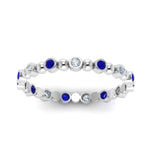 Load image into Gallery viewer, 0.25-carat-diamond-bezel-bead-wedding-band-with-sapphire-in-white-gold-FDEWB123630RO(1.50MM)GSABL-NL-WG.jpg