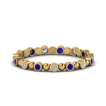 Load image into Gallery viewer, 0.25-carat-diamond-bezel-bead-wedding-band-with-sapphire-in-yellow-gold-FDEWB123630RO(1.50MM)GSABL-NL-YG.jpg