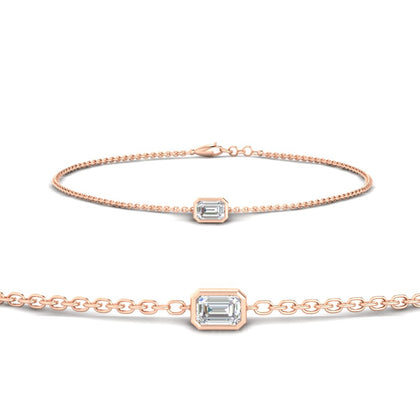 0.25-carat-emerald-cut-diamond-bezel-set-chain-bracelet-in-rose-gold-FD-BRC11133EM-0.25CT-NL-RG