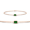 Load image into Gallery viewer, 0.25 Ct. Bezel Set Emerald Chain Bracelet