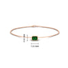 Load image into Gallery viewer, 0.25 Ct. Bezel Set Emerald Chain Bracelet