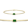 Load image into Gallery viewer, 0.25 Ct. Bezel Set Emerald Chain Bracelet