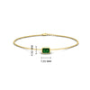 Load image into Gallery viewer, 0.25 Ct. Bezel Set Emerald Chain Bracelet