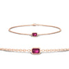 Load image into Gallery viewer, 0.25 Ct. Bezel Set Emerald Chain Bracelet