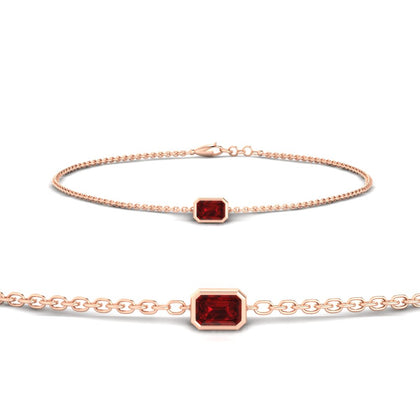 0.25-carat-emerald-cut-diamond-bezel-set-chain-bracelet-in-rose-gold-FD-BRC11133EM-0.25CT-NL-RG