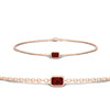 Load image into Gallery viewer, 0.25 Ct. Bezel Set Emerald Chain Bracelet