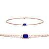 Load image into Gallery viewer, 0.25 Ct. Bezel Set Emerald Chain Bracelet