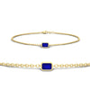 Load image into Gallery viewer, 0.25 Ct. Bezel Set Emerald Chain Bracelet