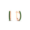 Load image into Gallery viewer, 0.25-carat-emerald-huggie-hoop-earrings-in-rose-gold-FDEAR11260GEMGRANGLE2-0.25-NL-RG