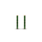 Load image into Gallery viewer, 0.25-carat-emerald-huggie-hoop-earrings-in-rose-gold-FDEAR11260GEMGRANGLE2-0.25-NL-RG