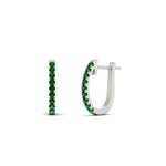 Load image into Gallery viewer, 0.25-carat-emerald-huggie-hoop-earrings-in-white-gold-FDEAR11260GEMGRANGLE2-0.25-NL-WG