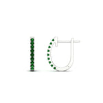 Load image into Gallery viewer, 0.25-carat-emerald-huggie-hoop-earrings-in-white-gold-FDEAR11260GEMGRANGLE2-0.25-NL-WG