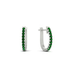 Load image into Gallery viewer, 0.25-carat-emerald-huggie-hoop-earrings-in-white-gold-FDEAR11260GEMGRANGLE2-0.25-NL-WG