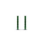 Load image into Gallery viewer, 0.25-carat-emerald-huggie-hoop-earrings-in-white-gold-FDEAR11260GEMGRANGLE2-0.25-NL-WG