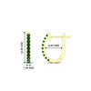 Load image into Gallery viewer, 0.25-carat-emerald-huggie-hoop-earrings-in-yellow-gold-FDEAR11260GEMGRANGLE2-0.25-NL-YG