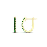 Load image into Gallery viewer, 0.25-carat-emerald-huggie-hoop-earrings-in-yellow-gold-FDEAR11260GEMGRANGLE2-0.25-NL-YG