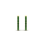 Load image into Gallery viewer, 0.25-carat-emerald-huggie-hoop-earrings-in-yellow-gold-FDEAR11260GEMGRANGLE2-0.25-NL-YG