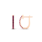 Load image into Gallery viewer, 0.25-carat-pink-sapphire-huggie-hoop-earrings-in-rose-gold-FDEAR11260GSADRPIANGLE2-0.25-NL-RG