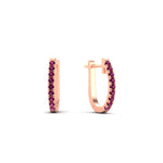 Load image into Gallery viewer, 0.25-carat-pink-sapphire-huggie-hoop-earrings-in-rose-gold-FDEAR11260GSADRPIANGLE2-0.25-NL-RG