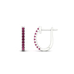 Load image into Gallery viewer, 0.25-carat-pink-sapphire-huggie-hoop-earrings-in-white-gold-FDEAR11260GSADRPIANGLE2-0.25-NL-WG