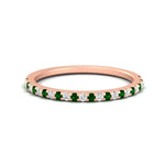 Load image into Gallery viewer, 0.25-carat-round-emerald-wedding-ring-in-rose-gold-FD8370GEMGR-0.25CT-NL-RG.jpg