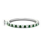 Load image into Gallery viewer, 0.25-carat-round-emerald-wedding-ring-in-white-gold-FD8370GEMGR-0.25CT-NL-WG-HW.jpg
