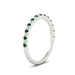 Load image into Gallery viewer, 0.25-carat-round-emerald-wedding-ring-in-white-gold-FD8370GEMGRANGLE2-0.25CT-NL-WG.jpg