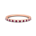 Load image into Gallery viewer, 0.25-carat-round-pink-sapphire-wedding-ring-in-rose-gold-FD8370GSADRPI-0.25CT-NL-RG.jpg