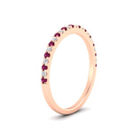 Load image into Gallery viewer, 0.25-carat-round-pink-sapphire-wedding-ring-in-rose-gold-FD8370GSADRPIANGLE2-0.25CT-NL-RG.jpg