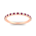 Load image into Gallery viewer, 0.25-carat-round-pink-sapphire-wedding-ring-in-rose-gold-FD8370GSADRPIANGLE5-0.25CT-NL-RG.jpg