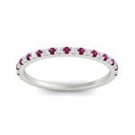Load image into Gallery viewer, 0.25-carat-round-pink-sapphire-wedding-ring-in-white-gold-FD8370GSADRPIANGLE5-0.25CT-NL-WG.jpg