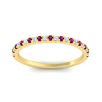 Load image into Gallery viewer, 0.25-carat-round-pink-sapphire-wedding-ring-in-yellow-gold-FD8370GSADRPIANGLE5-0.25CT-NL-YG.jpg