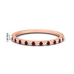 Load image into Gallery viewer, 0.25-carat-round-ruby-wedding-ring-in-rose-gold-FD8370GRUDR-0.25CT-NL-RG-HW.jpg