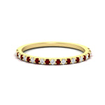 Load image into Gallery viewer, 0.25-carat-round-ruby-wedding-ring-in-yellow-gold-FD8370GRUDR-0.25CT-NL-YG.jpg
