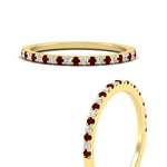 Load image into Gallery viewer, 0.25-carat-round-ruby-wedding-ring-in-yellow-gold-FD8370GRUDRANGLE3-0.25CT-NL-YG.jpg