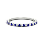 Load image into Gallery viewer, 0.25-carat-round-sapphire-wedding-ring-in-white-gold-FD8370GSABL-0.25CT-NL-WG.jpg