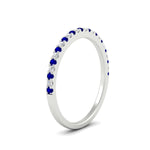 Load image into Gallery viewer, 0.25-carat-round-sapphire-wedding-ring-in-white-gold-FD8370GSABLANGLE2-0.25CT-NL-WG.jpg
