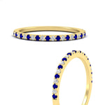 Load image into Gallery viewer, 0.25-carat-round-sapphire-wedding-ring-in-yellow-gold-FD8370GSABLANGLE3-0.25CT-NL-YG.jpg