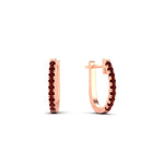 Load image into Gallery viewer, 0.25-carat-ruby-huggie-hoop-earrings-in-rose-gold-FDEAR11260GRUDRANGLE2-0.25-NL-RG