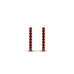 Load image into Gallery viewer, 0.25-carat-ruby-huggie-hoop-earrings-in-rose-gold-FDEAR11260GRUDRANGLE2-0.25-NL-RG