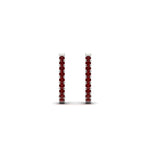 Load image into Gallery viewer, 0.25-carat-ruby-huggie-hoop-earrings-in-white-gold-FDEAR11260GRUDRANGLE2-0.25-NL-WG