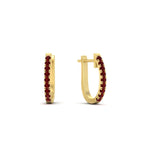 Load image into Gallery viewer, 0.25-carat-ruby-huggie-hoop-earrings-in-yellow-gold-FDEAR11260GRUDRANGLE2-0.25-NL-YG