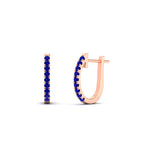 Load image into Gallery viewer, 0.25-carat-sapphire-huggie-hoop-earrings-in-rose-gold-FDEAR11260GSABLANGLE2-0.25-NL-RG