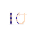 Load image into Gallery viewer, 0.25-carat-sapphire-huggie-hoop-earrings-in-rose-gold-FDEAR11260GSABLANGLE2-0.25-NL-RG