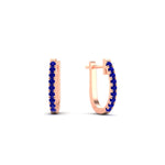 Load image into Gallery viewer, 0.25-carat-sapphire-huggie-hoop-earrings-in-rose-gold-FDEAR11260GSABLANGLE2-0.25-NL-RG