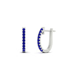 Load image into Gallery viewer, 0.25-carat-sapphire-huggie-hoop-earrings-in-white-gold-FDEAR11260GSABLANGLE2-0.25-NL-WG