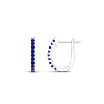 Load image into Gallery viewer, 0.25-carat-sapphire-huggie-hoop-earrings-in-white-gold-FDEAR11260GSABLANGLE2-0.25-NL-WG