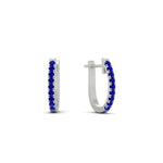 Load image into Gallery viewer, 0.25-carat-sapphire-huggie-hoop-earrings-in-white-gold-FDEAR11260GSABLANGLE2-0.25-NL-WG